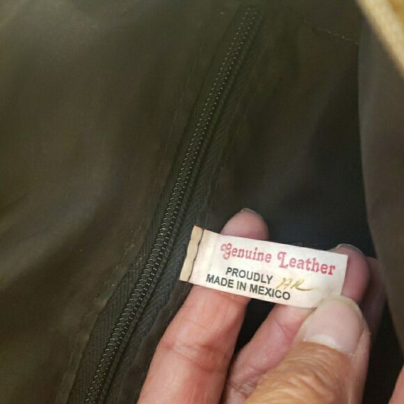 Genuine Leather Crossbody Sling Backpack Unisex Brown Multi Pocket - Picture 13 of 13